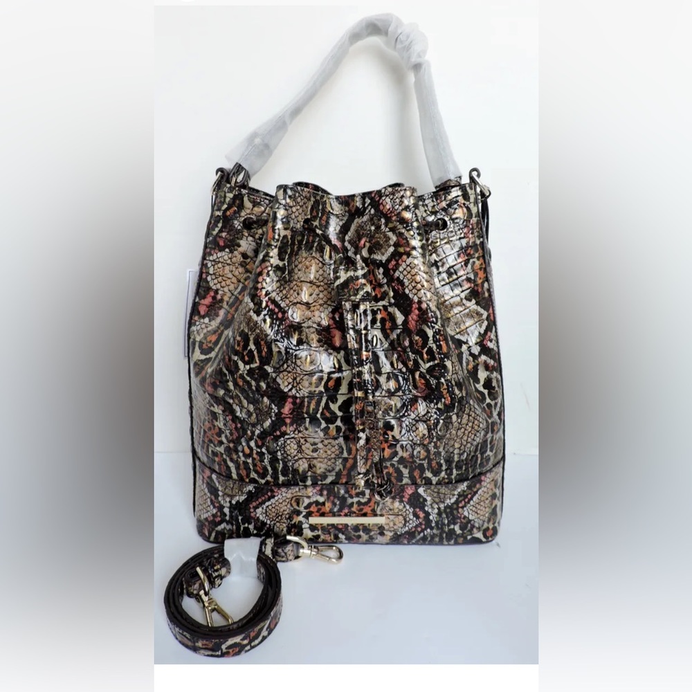 Brahmin Marlowe Charisma Animal Print Melbourne Emboss Leather Shopper Tote